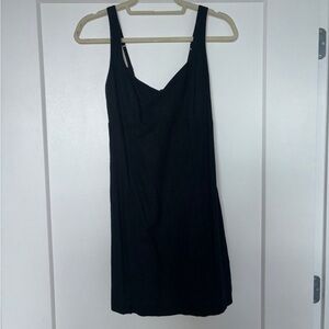 Abercrombie & fitch linen black dress